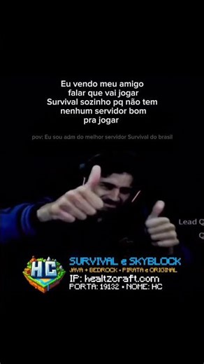 os de verdade eu sei quem são viu #servidorminecraft #servidorsurvival #servidorbr