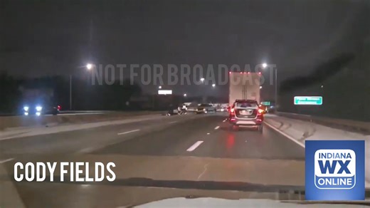 ⚠️ Watch for black ice tonight! Roads are slippery in places from dropping temperatures and light snow that has fallen. This was taken in I-80/90 by Storm Hunter Cody Fields | Indiana Weather Network