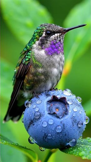 magic blue fruit! 🫐🐦 #shorts #nature #vibrant #realism #macro #satisfying