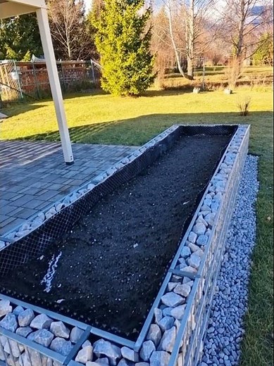Gabionen-Hochbeete | Gabionen Lemon #hochbeet #natur #garten #gabion