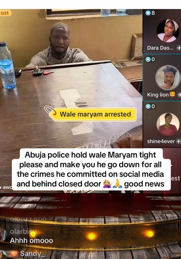 Breaking news wale Maryam has been arrested currently in custody #abuja #goodnews #walemaryam #arrested #contentcreator