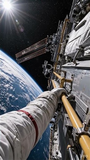 Astronaut POV Spacewalk Outside ISS | GoPro View Above Earth (4K) #spacewalk #space #nasa