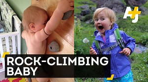 This toddler is a rock-climbing prodigy. | AJ