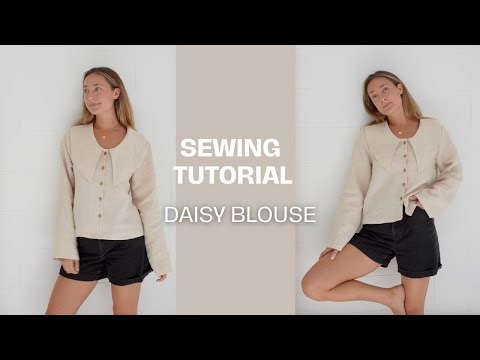 Big Collar Button Up Blouse - SEWING TUTORIAL