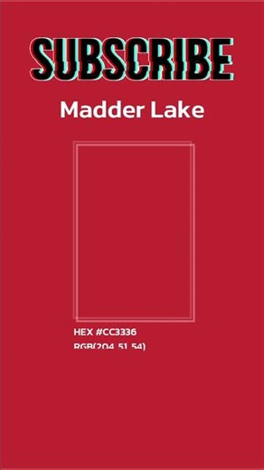 All colors A-Z part 530. Color Name: Madder Lake #color
