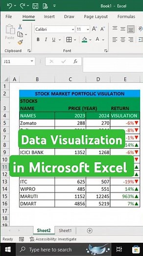 Data Visualization in Microsoft Excel #datavisualization #datamanagement #exceltricks #excelhacks
