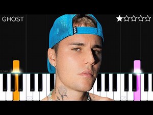 Justin Bieber -Ghost | EASY Piano Tutorial
