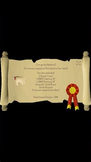 Hand In The Sand (OSRS) [Emi Short Quest Reviews]