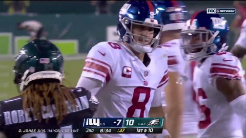 [Highlight]Daniel jones trips after 80 yard run