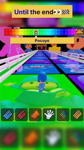 Pocoyo Glass Bridge ❌ WIN #pocoyo #trending #funny #robloxshorts