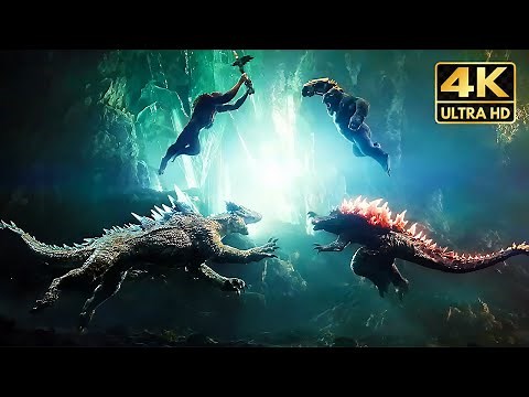 Godzilla & King Kong Vs. Skar King & Shimo 4K Full Fight Scene (2024) Godzilla x Kong Movie