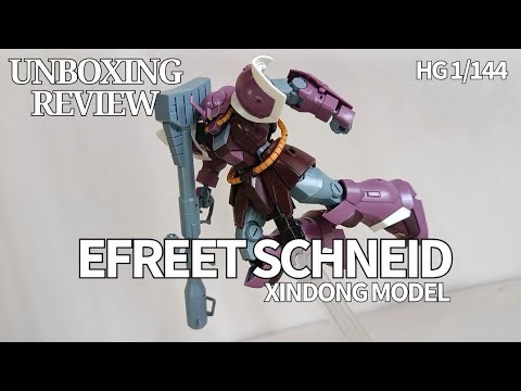 SHINOBI UNGU! HG 1/144 EFREET SCHNEID XINDONG MODEL BOOTLEG UNBOXING REVIEW