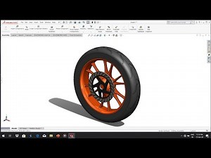 Part:1| Wheel and Tyre design | Automobile design using SOLIDWORKS |Motorbike design|Duke 3D model
