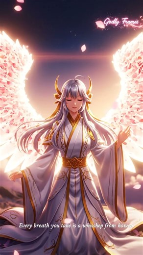 Whispers from Heaven 🌸 | Anime Priestess at Dawn | Spiritual Awakening & Angelic Petal Dance ✨