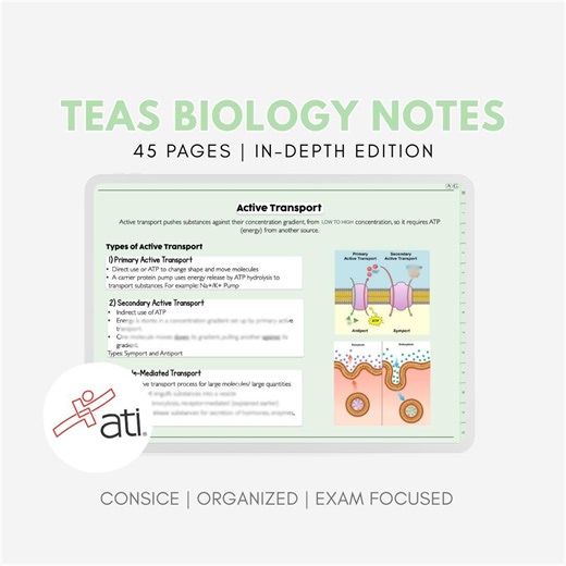 TEAS Exam Biology Study Guide - In-depth Edition - Etsy
