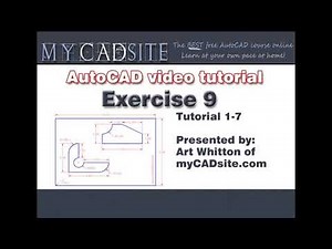 AutoCAD Tutorial Lesson 1-7 Exercise 9 (Complete Beginners Course)