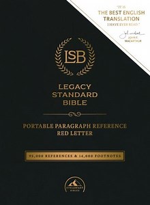 LSB Portable Paragraph Reference Bible--cowhide leather, black