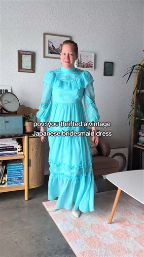 Thrifted Vintage Japanese Bridesmaid Dress Perfection