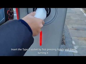 Charging the Citroën Ami using a Type 2 adaptor.