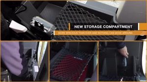 The new right-hand side console in our D-Series graders incorporates the ignition key, the electronic hand throttle, a cup holder and two USB charging ports.There is also a new easy-to-clean keypad, that provides access to all machine settings in one place. This makes it possible to install a large storage compartment on the left-hand side of the operator, boosting internal storage space for the driver. | CASE Construction Equipment