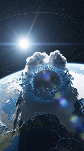 Imagine a planet-sized Moon colliding with Earth 🌑💥 #mooncollision #space #orbitalview #whatif #hyperrealism #fblifestyle This content isn’t real — it’s a simulated ‘what if’ scenario created by AI for visual exploration. | Earth Impacts