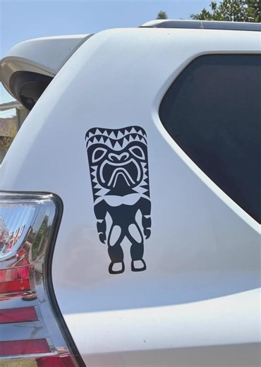 Hawaiian Design 12 " Black Tribal Tiki Man Vinyl Decal Car / Truck Window Sticker - Etsy