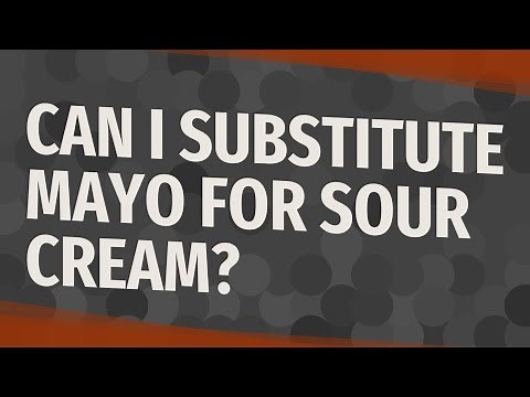 Can I substitute mayo for sour cream?