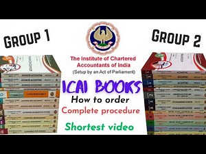 CA INTER ICAI Books order | Complete procedure live order | How to order Books ICAI module