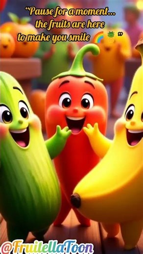 Ultra Energetic Fruits Animation 🍓🍉🍌🔥 | Happy & Funny Fruit Dance #Shorts