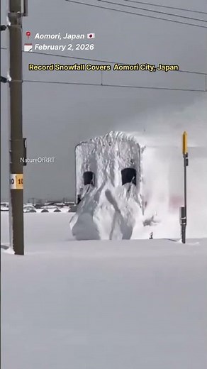 Record Snowfall Covers Aomori City, Japan | Winter