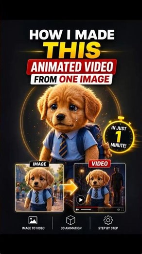 IMAGE TO ANIMATED AI VIDEO 🤯| FREE AI Video Tool 😲 #ImageToVideo #AIVideo #AIAnimation #Shorts 😱