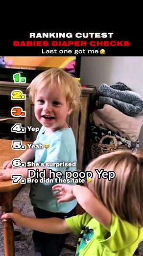 Ranking Funniest Babies Diaper Checks 🤣