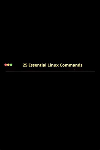 25 Essential Linux Commands #shorts #short #linux