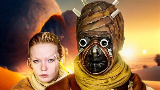 Star Wars Tusken Raider makeup transformation tutorial