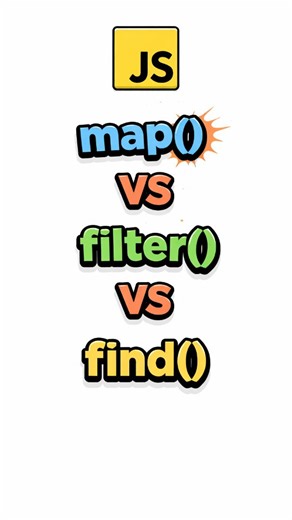 Vivek Pandey | Software Engineer | Map vs Filter vs Find — JavaScript Array Methods Explained Simply #javascript #coding #programming #mernstack #backend | Instagram