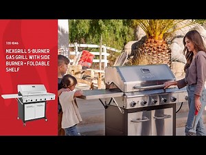 5-Burner Gas Grill w/ Side Burner + Foldable Shelf (720-1046)