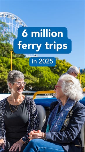 Brisbane’s ferries have reached a big milestone, with 6 million trips taken last year! With improved cross-river services and more frequent 15-minute connections, getting on board has never been simpler – and every ferry trip helps take cars off the road. By choosing the ferry, you’re helping ease congestion on our roads while enjoying a smooth, scenic trip along the river. Leave the car at home and make the ferry part of your everyday journey. | Brisbane City Council