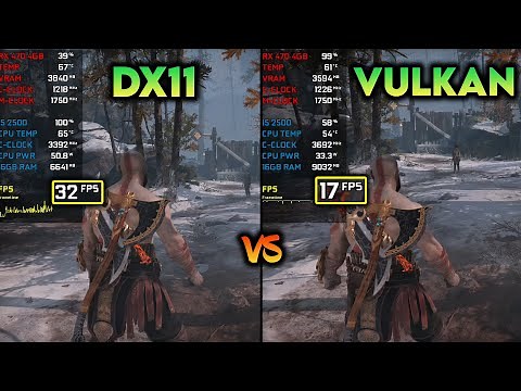 God Of War - DX11 vs VULKAN (DXVK) | Comparison Test