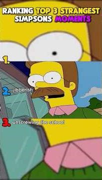 Ranking Top 3 Strangest Simpson Moments #shorts #simpsons #ranking