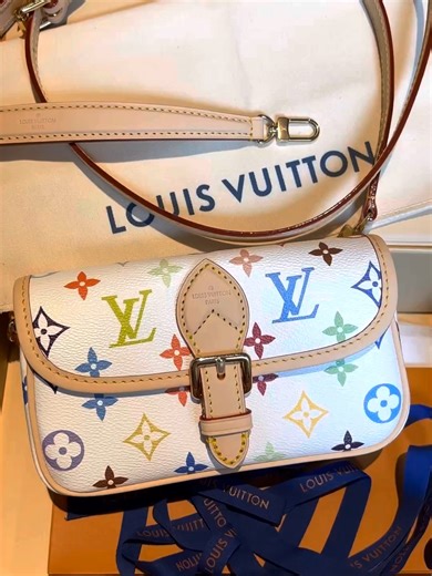 POV: Mini bags but make it iconic 😍🌈 LV x TM Nano Diane — classic buckle, colorful twist. Yes or no? #ootdinspo #timelessbag #louisvuitton #diane #sidebyside