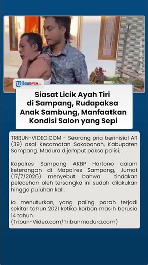 Ayah Tiri di Sampang Rudapaksa Anak Sambung, Lakukan Aksi Bejat saat Salon Tempat Bekerja Sepi