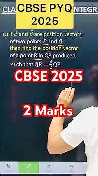 Q) If 𝛼 ⃗ and 𝛽 ⃗ are position vectors of two points 𝑃 and 𝑄 ,then find the position vector of a