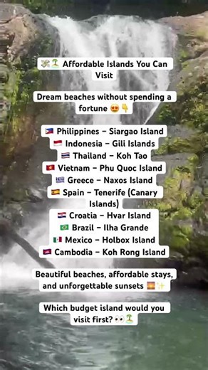 💸🏝️ Affordable Islands You Can Visit #BudgetTravel #IslandLife #CheapTravel