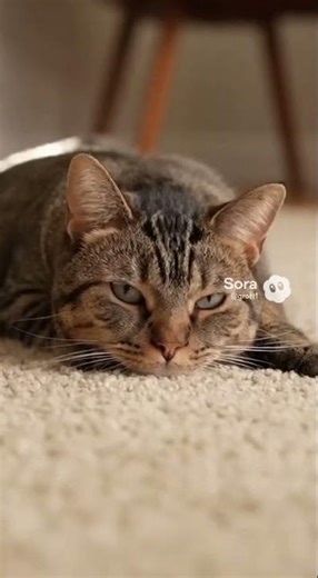 Cat vs Cucumber Epic Showdown on Plush Carpet