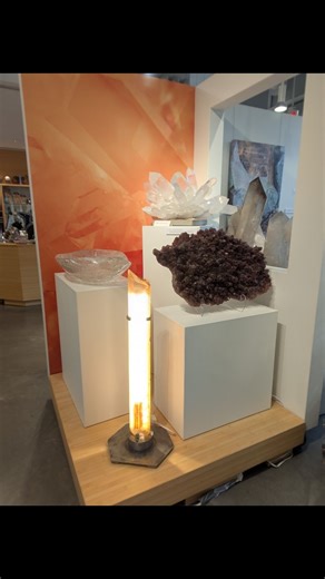 When reality exceeds expectation! Welcome to @rollout now available at the gallery!! We are so excited to be collaborating with innovative wallpaper! This new line entitled "core frequencies"explores the colourful fractal world of crystals and minerals. Talented photographer @kristophergrunert captured the light play, textures and interior dimensions of our fine crystals and minerals. Rollouts founder Jonathan Nodrick along with his talented team transformed these images into large-scale murals 