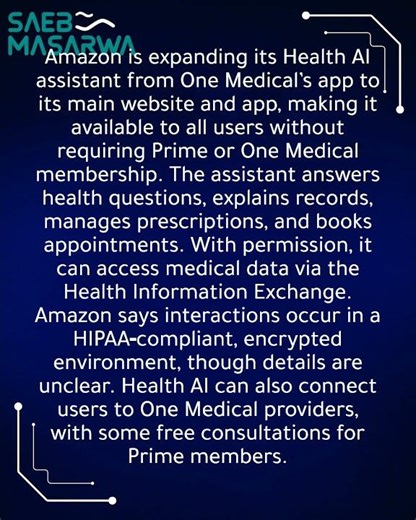 Amazon rolls out new healthcare AI assistant across its website and mobile app
