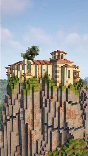 Kloster Eremo minecraft metéora monastery #minecraftbuilding #minecraft