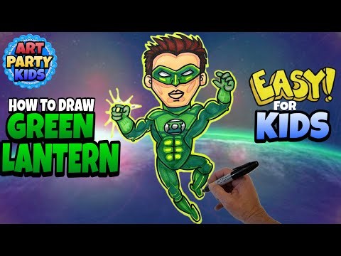 How to Draw Green Lantern | Fun & Easy Art Lesson for Beginner Artists & Kids