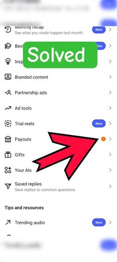 Instagram Payout Error Problem Solved