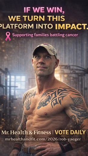 Rob Yaeger on Instagram: "Nobody hands you discipline. Nobody gives you consistency. It’s built… in the quiet. At 53, I’m not done. I’m just getting started. If you respect hard work, stand with me. Vote daily. No excuses. https://mrhealthandfit.com/2026/rob-yaeger Let’s finish this. 🦁🔥 #faith #fitnessmotivation #love"